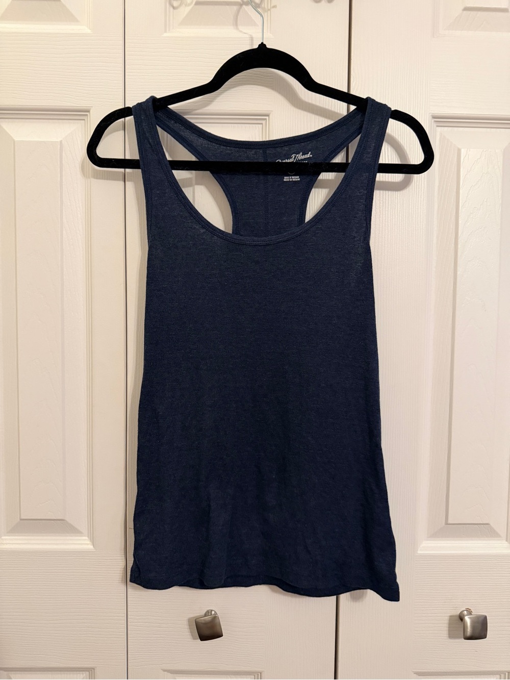 Universal Thread Navy Racerback Tank Top Ribbed Fitted Minimalist Everyday Basic